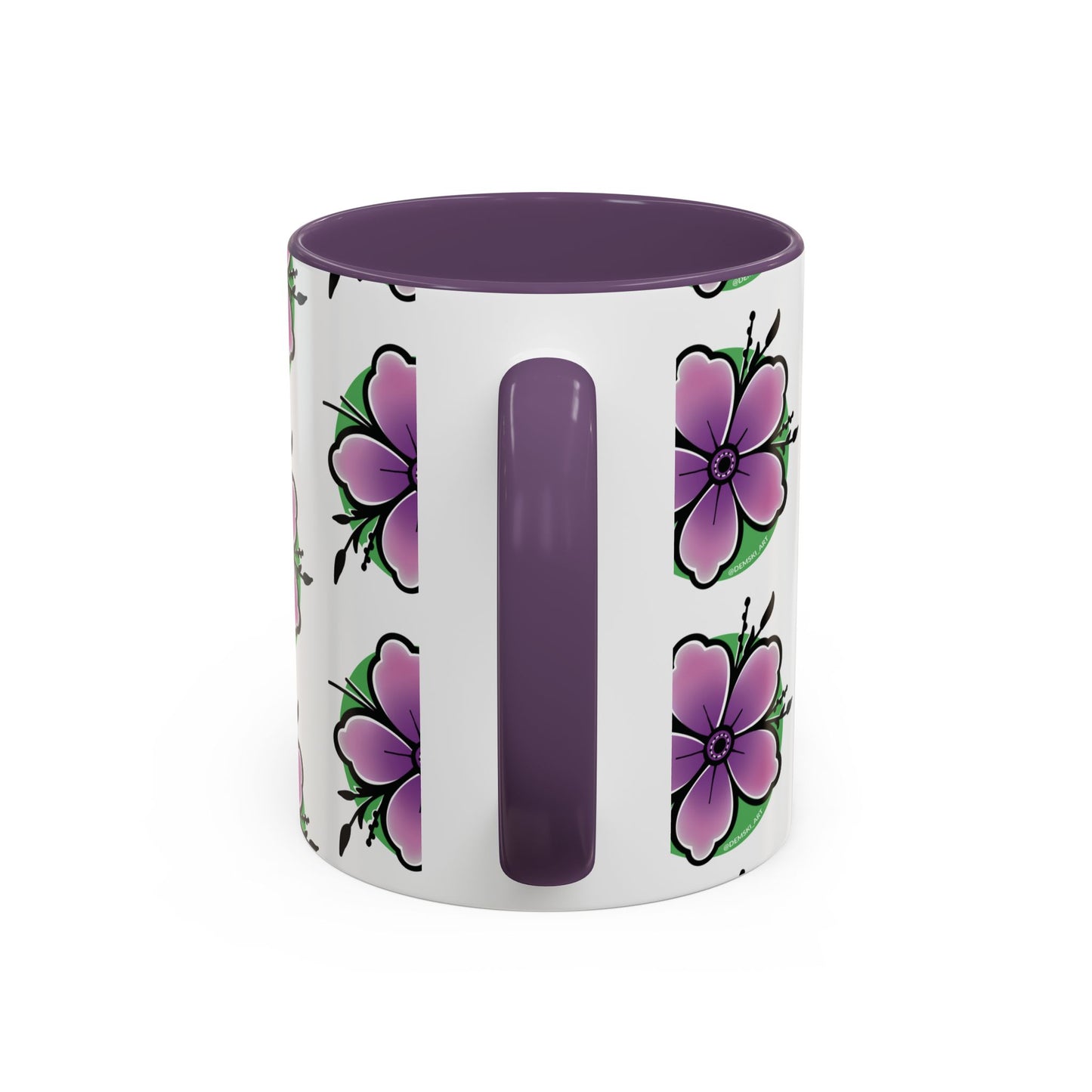 PURPLE FLOWERS COFFEE MUG