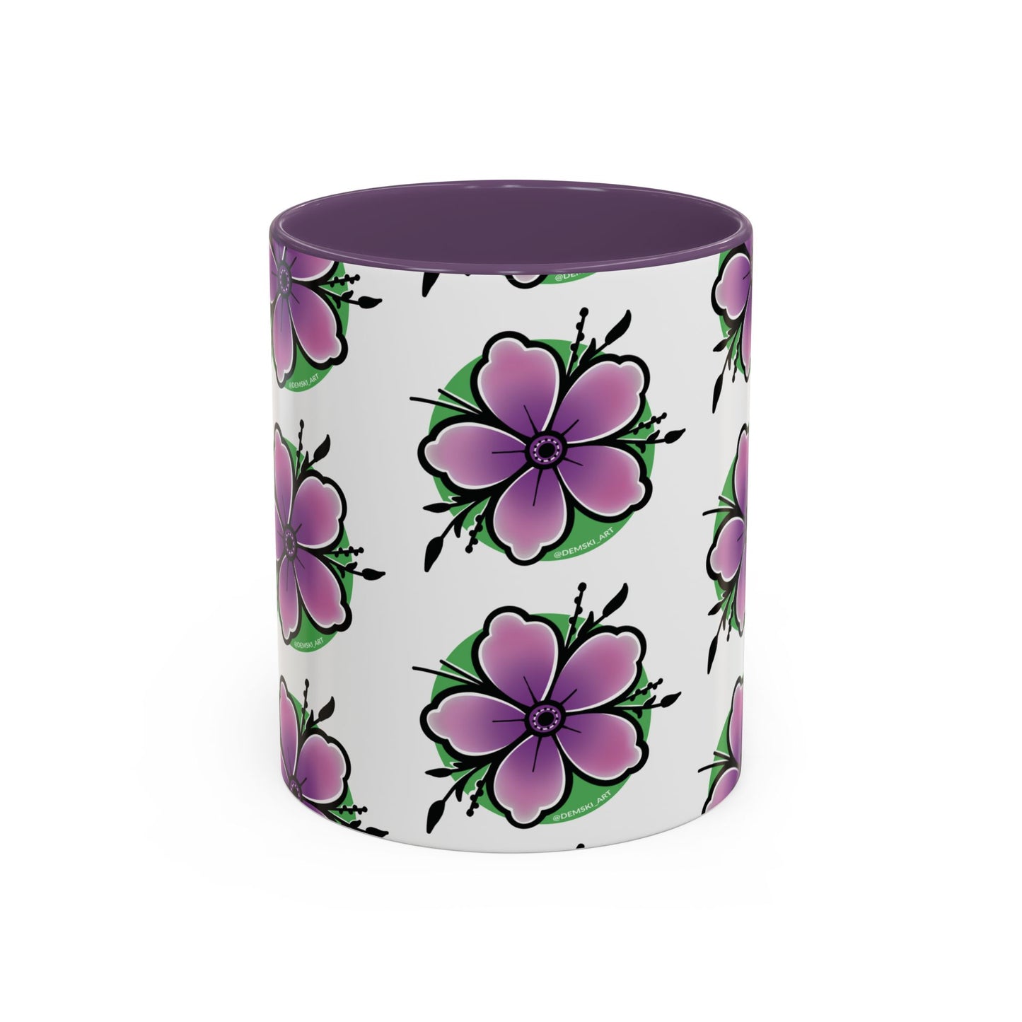 PURPLE FLOWERS COFFEE MUG